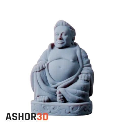 فیگور ایلان ماسک طرح بودا | پرینت سه بعدی Ashor3D