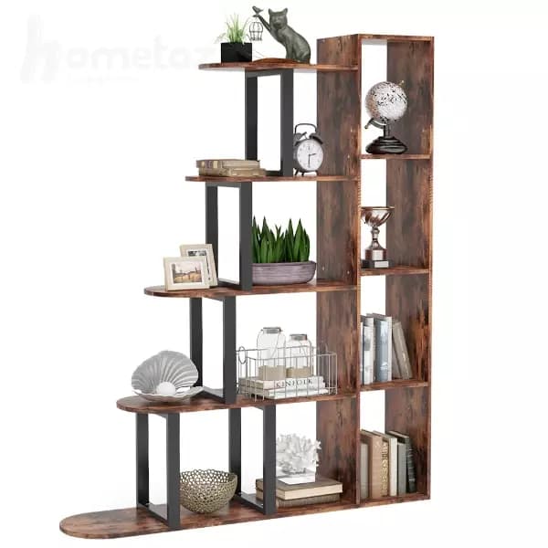 شلف و کتابخانه ایستاده چوبی فلزی مدل ht1605