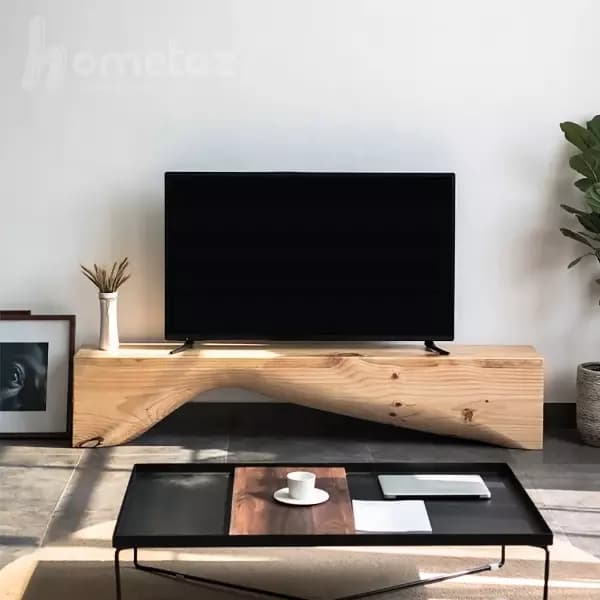 میز تلویزیون روستیک با چوب گردو مدل ht1861 — تصویر ۴