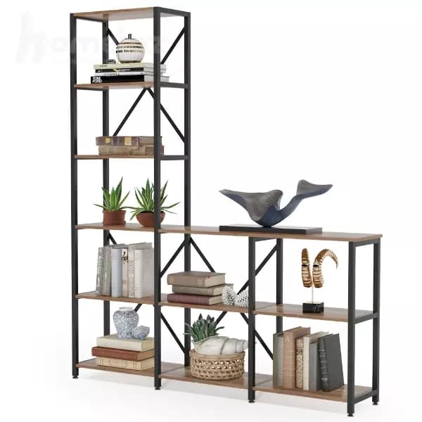 کتابخانه و شلف فلزی مشکی استاتیک مدل ht1585
