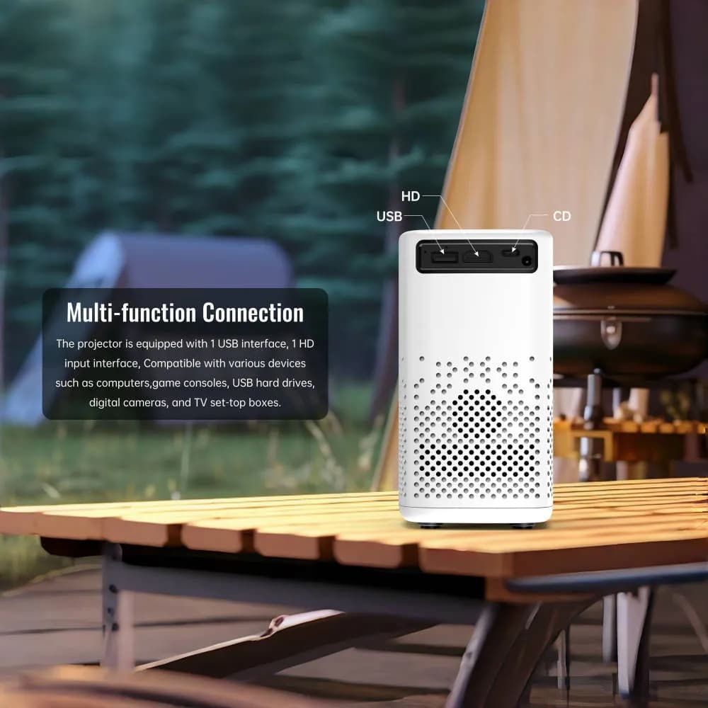پروژکتور شارژی جنریک مدل Mini Portable Projector H1P — تصویر ۴