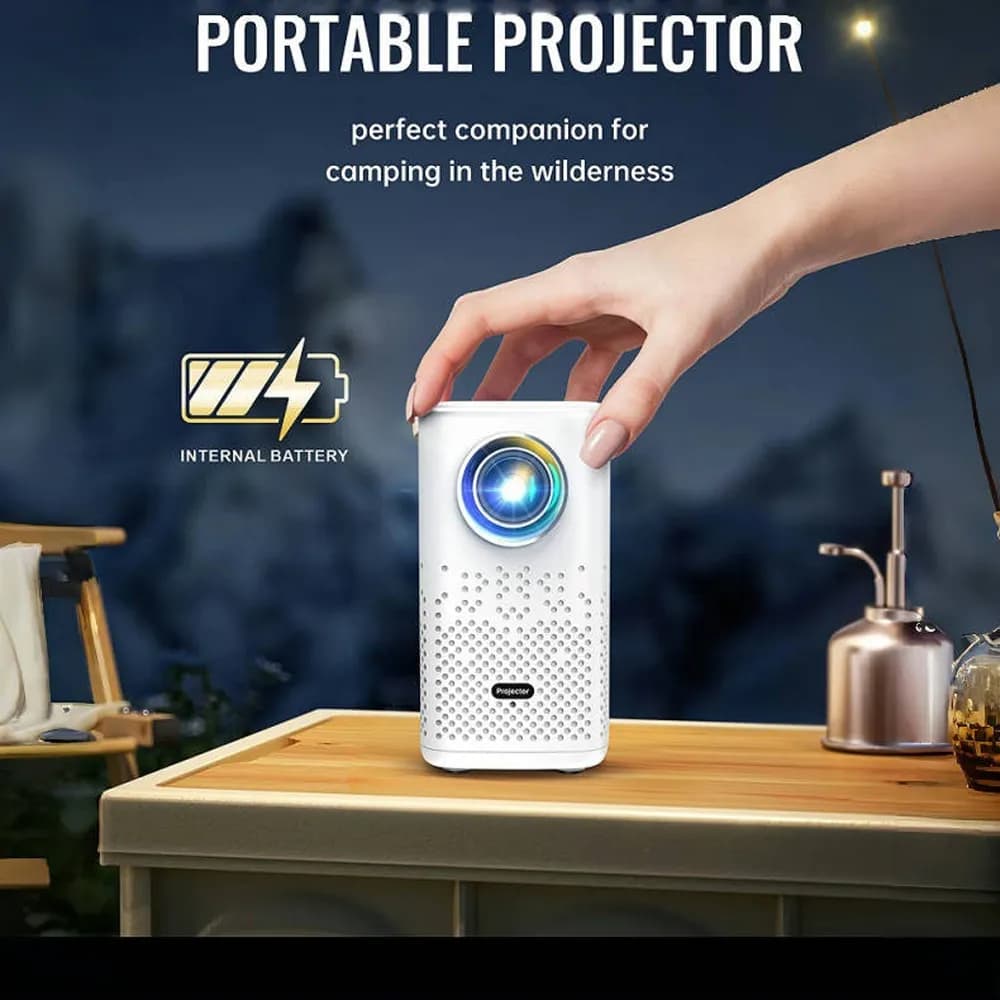 پروژکتور شارژی جنریک مدل Mini Portable Projector H1P — تصویر ۲