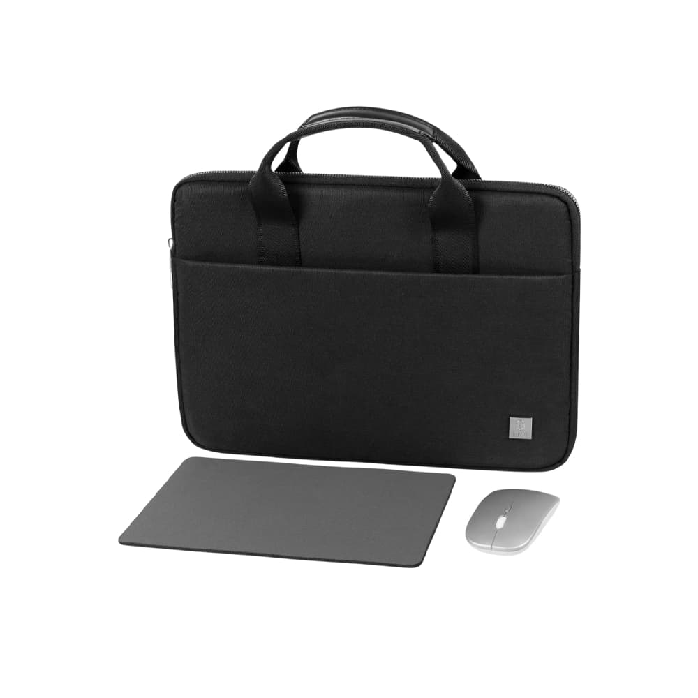کيف لپ تاپ 15.6 اینچ به همراه ماوس و ماوس پد شیائومی مدل WIWU Genius Combo Set 15.6 Laptop Handbag And Mouse