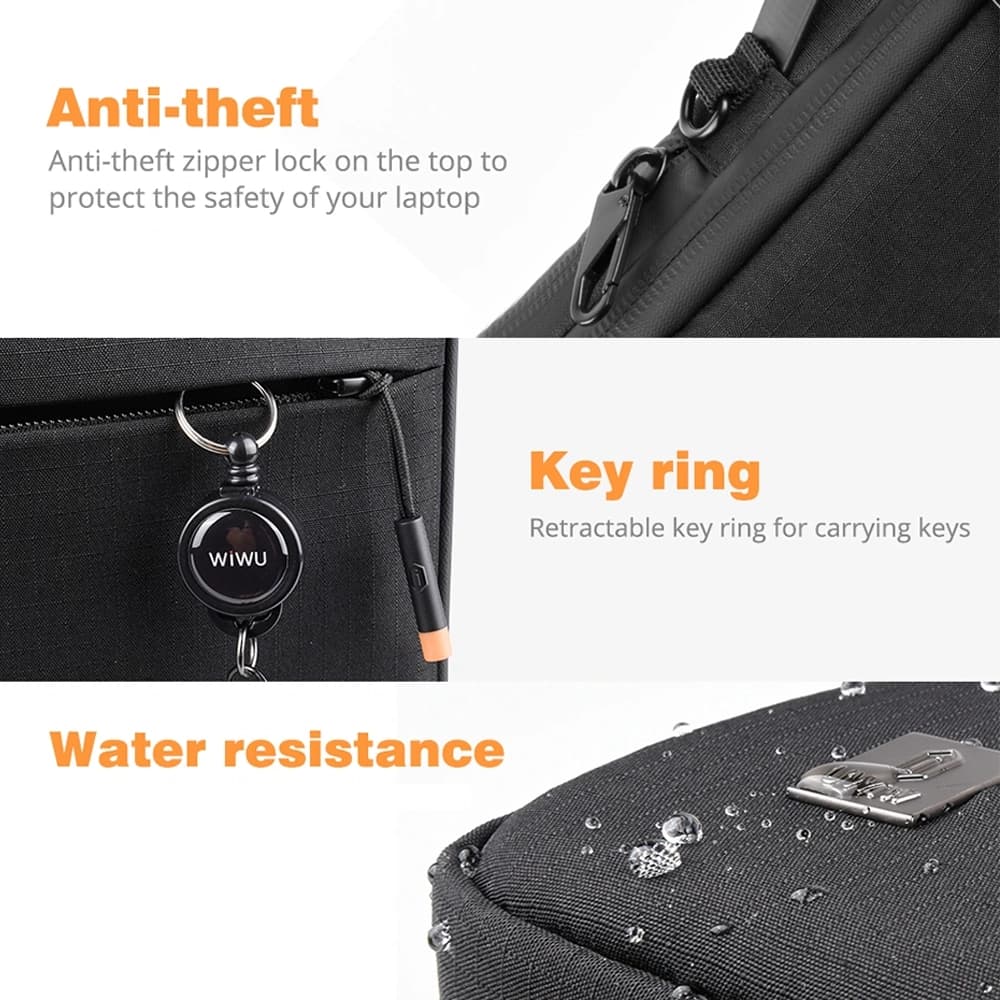 کیف لپ تاپ 15.4 اینچ شیائومی مدل WIWU Alpha Double Layer Sleeve Bag — تصویر ۶
