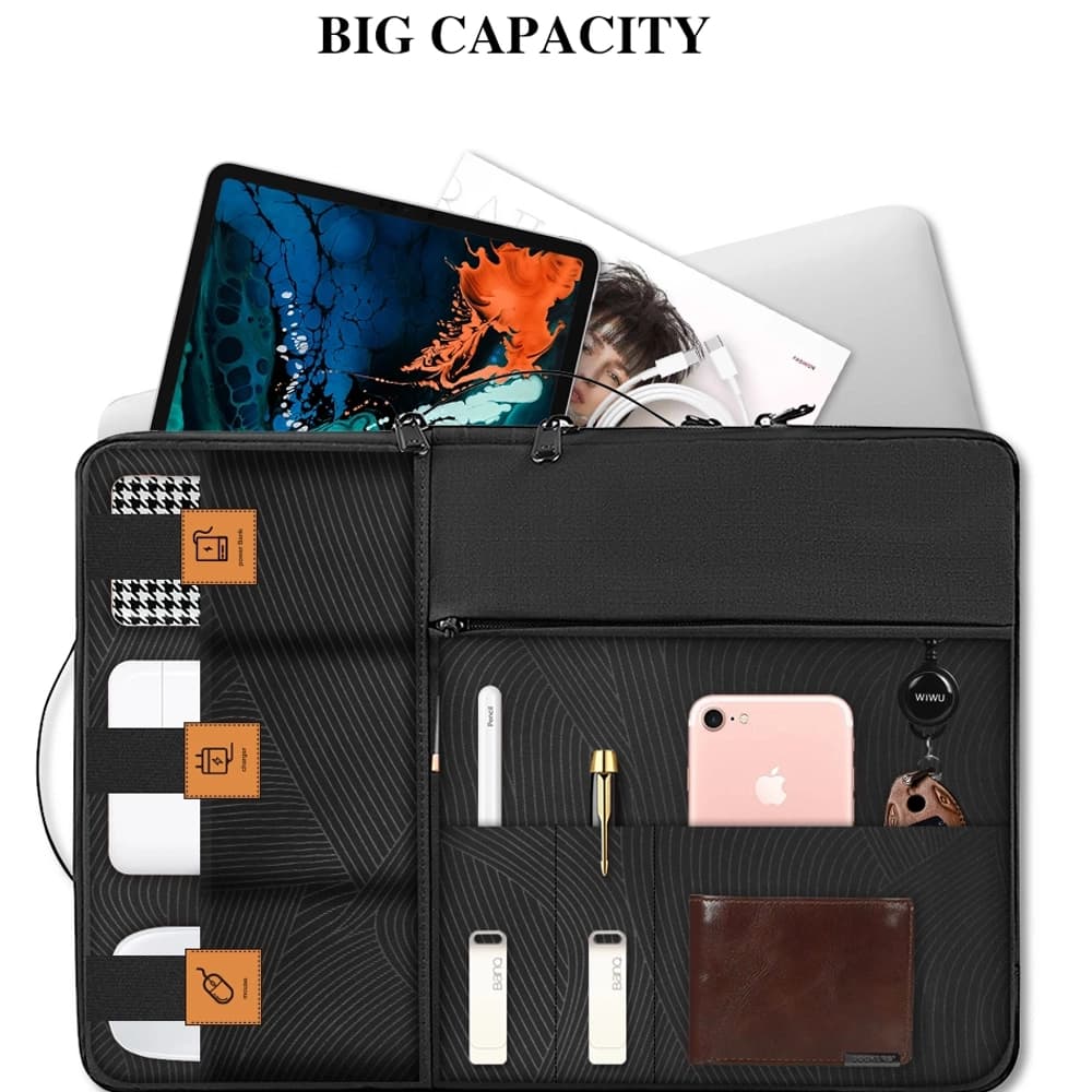 کیف لپ تاپ 15.4 اینچ شیائومی مدل WIWU Alpha Double Layer Sleeve Bag — تصویر ۴