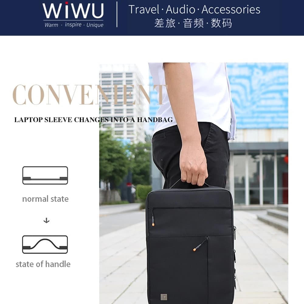 کیف لپ تاپ 15.4 اینچ شیائومی مدل WIWU Alpha Slim Sleeve Bag — تصویر ۴