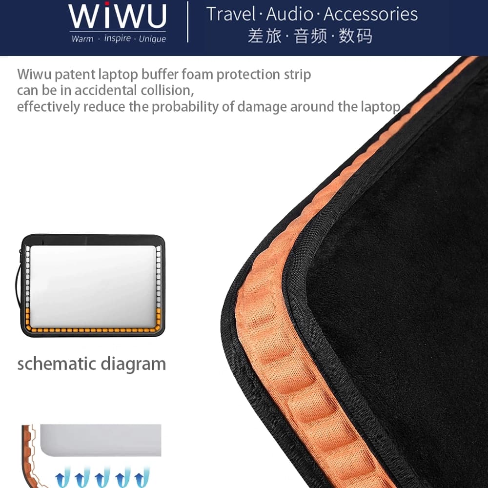 کیف لپ تاپ 15.4 اینچ شیائومی مدل WIWU Alpha Slim Sleeve Bag — تصویر ۳