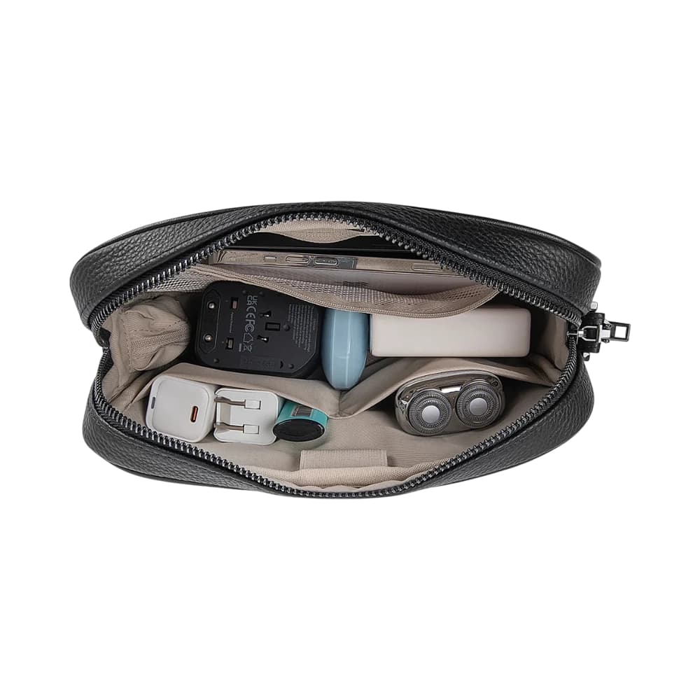 کيف لوازم جانبی همراه با اثر انگشت هوشمند شیائومی مدل WIWU Master Genuine Leather Fingerprint Lock Pouch — تصویر ۳