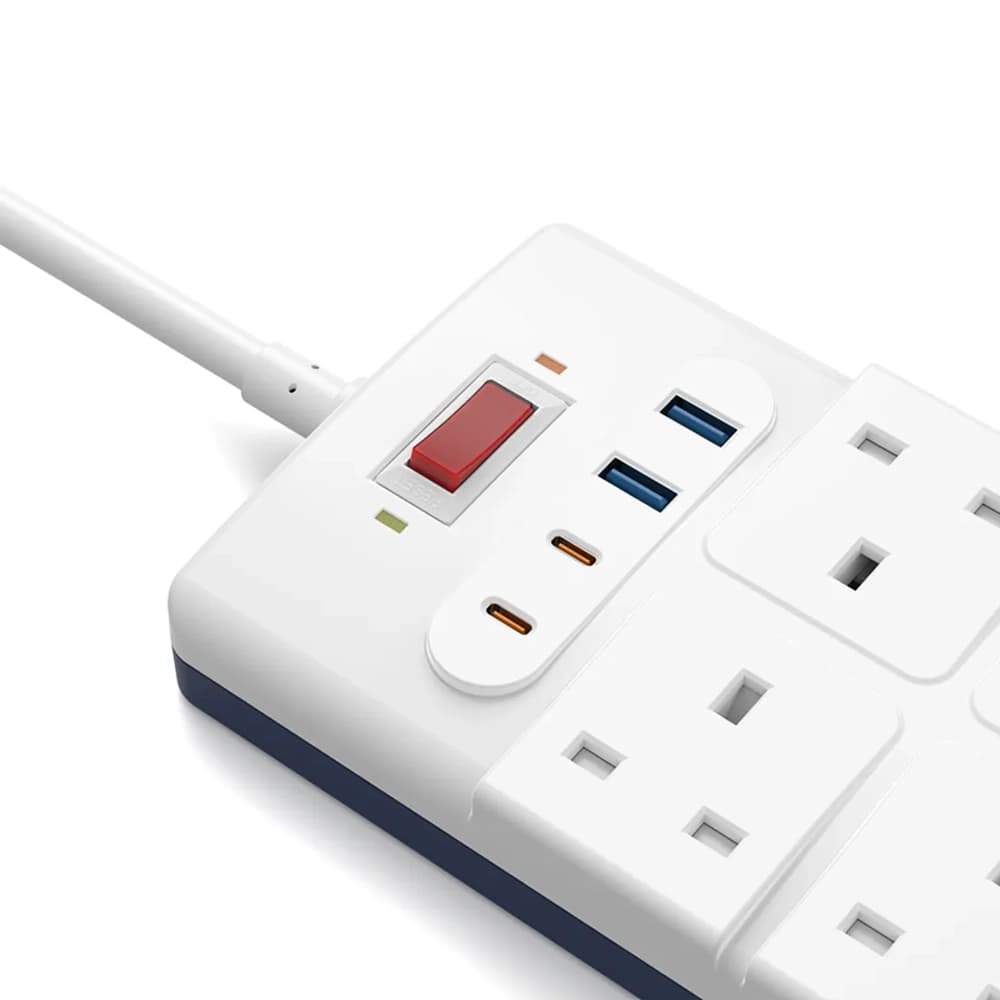 چندراهی برق شیائومی مدل WIWU PS842 20W Gan 12 in 1 Desktop Power Strip Wi-S009 — تصویر ۲