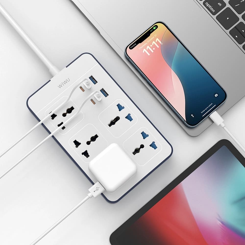 چندراهی برق شیائومی مدل WIWU Gan 11 in1 Power Strip Wi-S006 — تصویر ۳