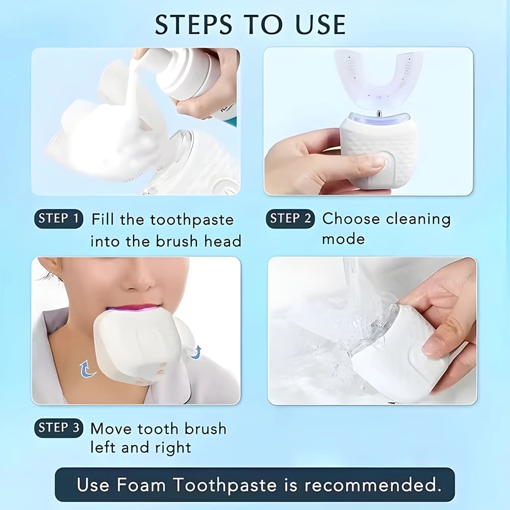 مسواک برقی اولتراسونیک هوشمند برایت کلین مدل Bright Clean Whitening-Fully Automatic Massage Whitening Toothbrush MY-116 — تصویر ۴