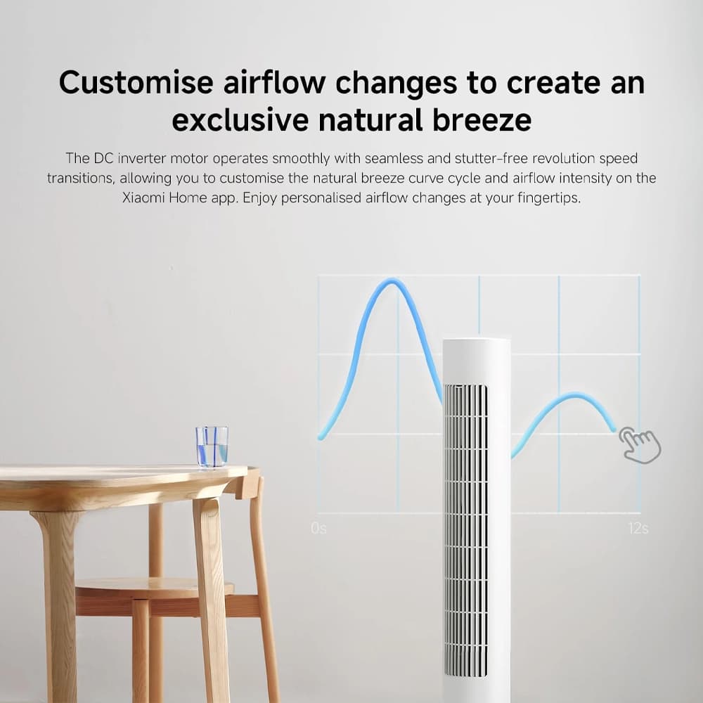 پنکه ایستاده و هوشمند شیائومی مدل Xiaomi Smart Tower Fan 2 BPTS02DMUK — تصویر ۳