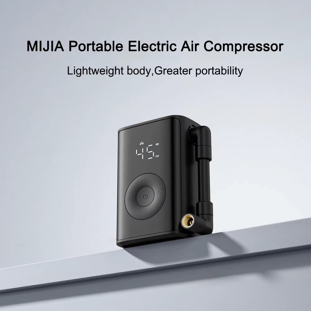 پمپ باد شارژی شیائومی مدل Mijia Compact Portable Electric Air Compressor MJBXCQBQW — تصویر ۲