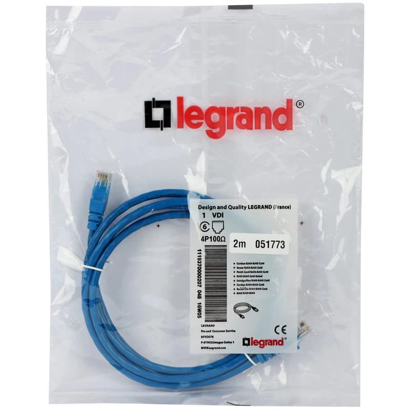 کابل شبکه Legrand 051773 Cat6 2m — تصویر ۳