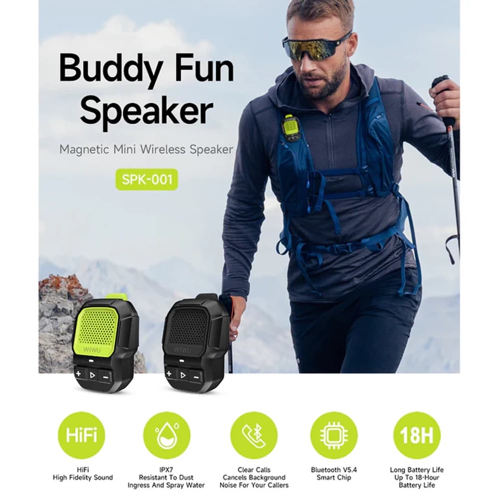 اسپيکر بلوتوثی شیائومی مدل WIWU Buddy Fun Speaker SPK-001 — تصویر ۳