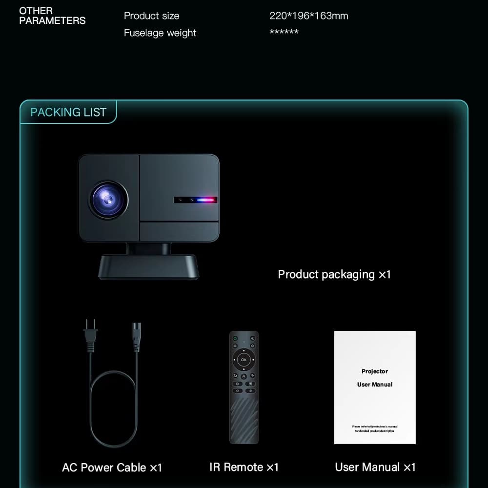 پروژکتور هوشمند جنریک مدل Game Projector P50 Max — تصویر ۵
