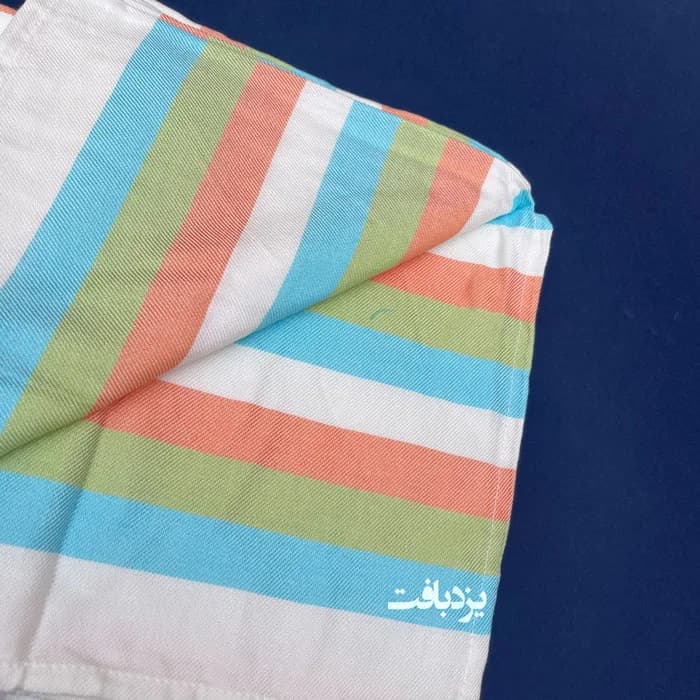 حوله استخری ابراهیمی طرح راه راه پهن (نارنجی سبز آبی) — تصویر ۲