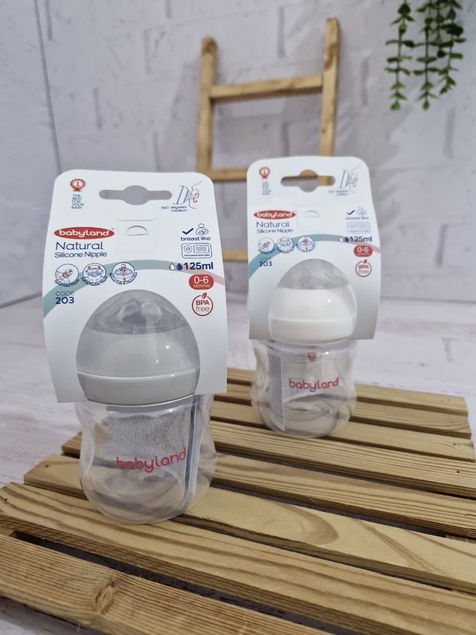 شیشه شیر 125 میل نچرال بی بی لند (کد203) — تصویر ۳