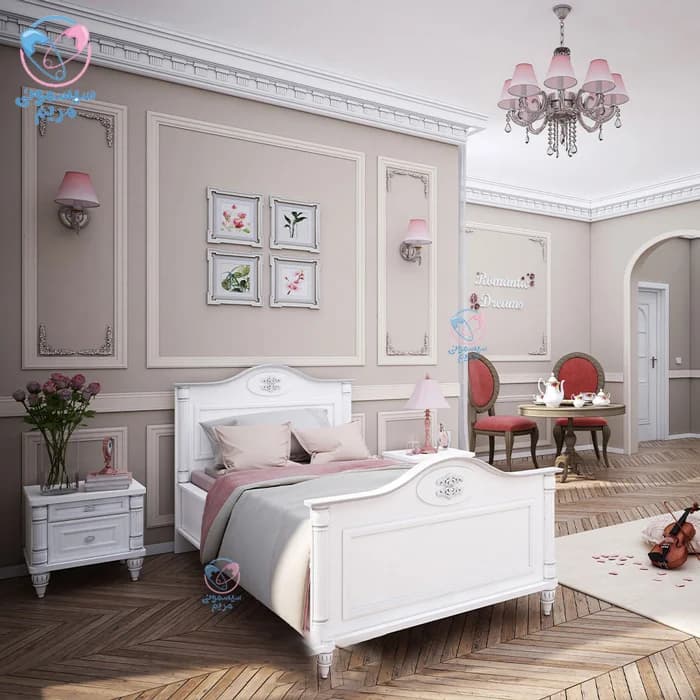 تخت جوان بامبینو رومانتیک 200*100 — تصویر ۵