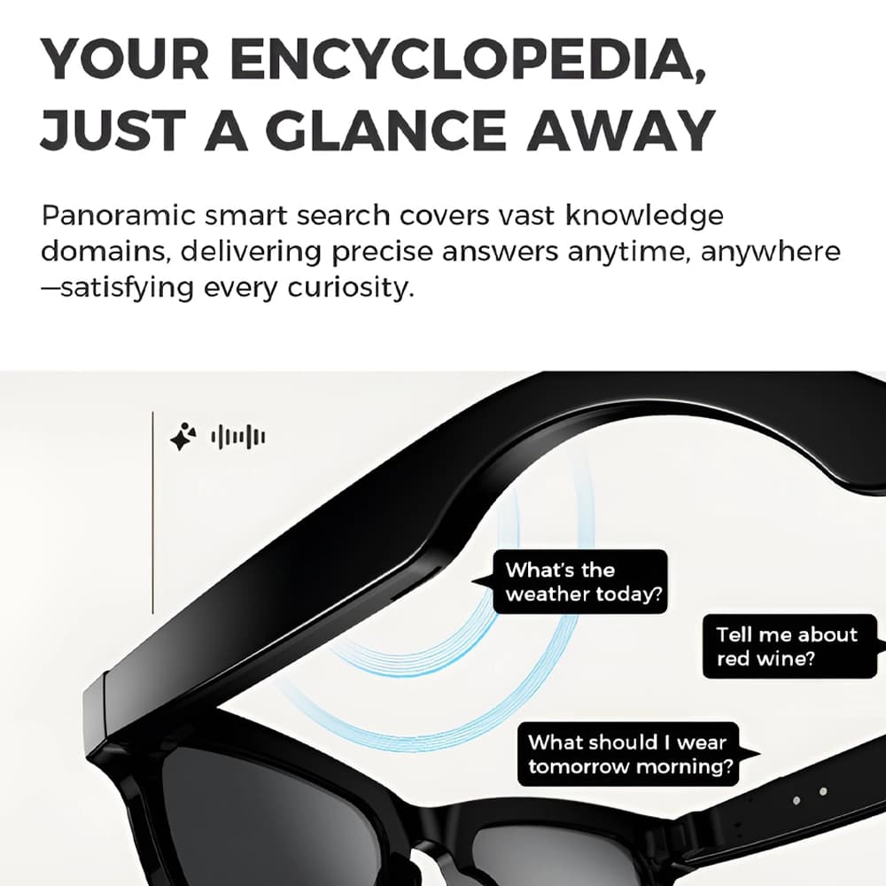 عینک دوربین دار هوشمند جنریک مدل Smart AI Glasses M01 Pro — تصویر ۷