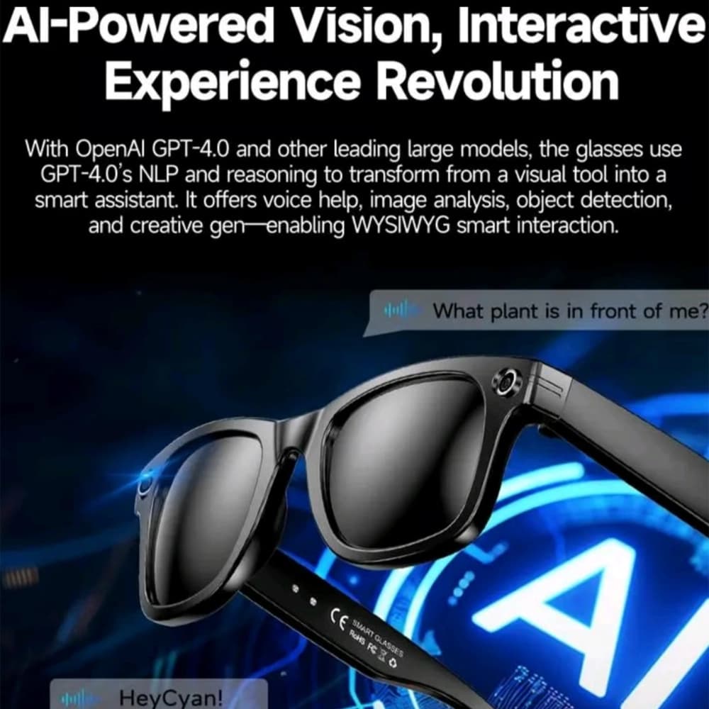 عینک دوربین دار هوشمند جنریک مدل Smart AI Glasses M01 Pro — تصویر ۵