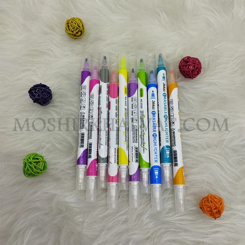 ماژیک پارچه پاک کن دار 10 رنگ — تصویر ۲