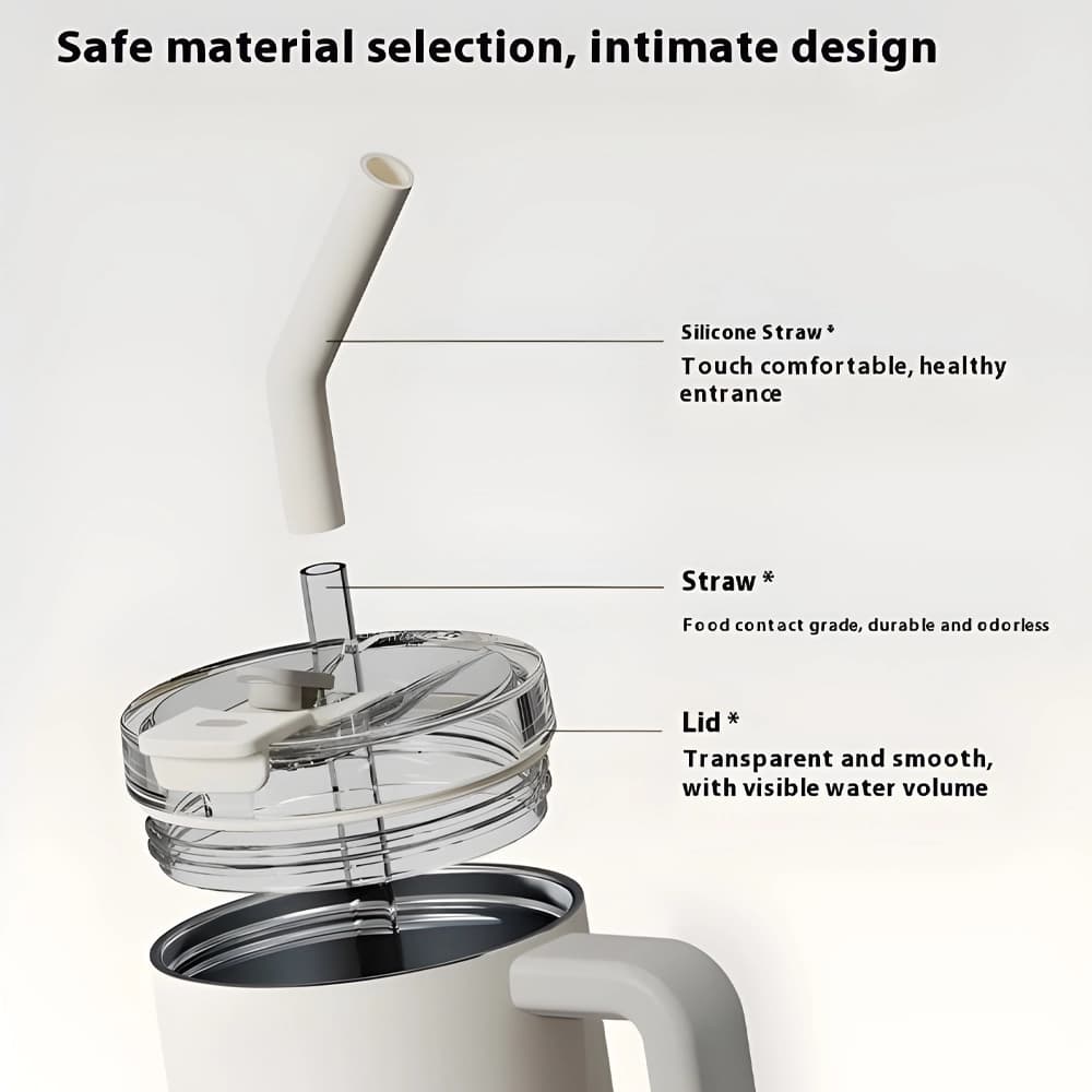 ماگ مسافرتی شیائومی مدل Mijia Straw Mug MJXGB01RM — تصویر ۴