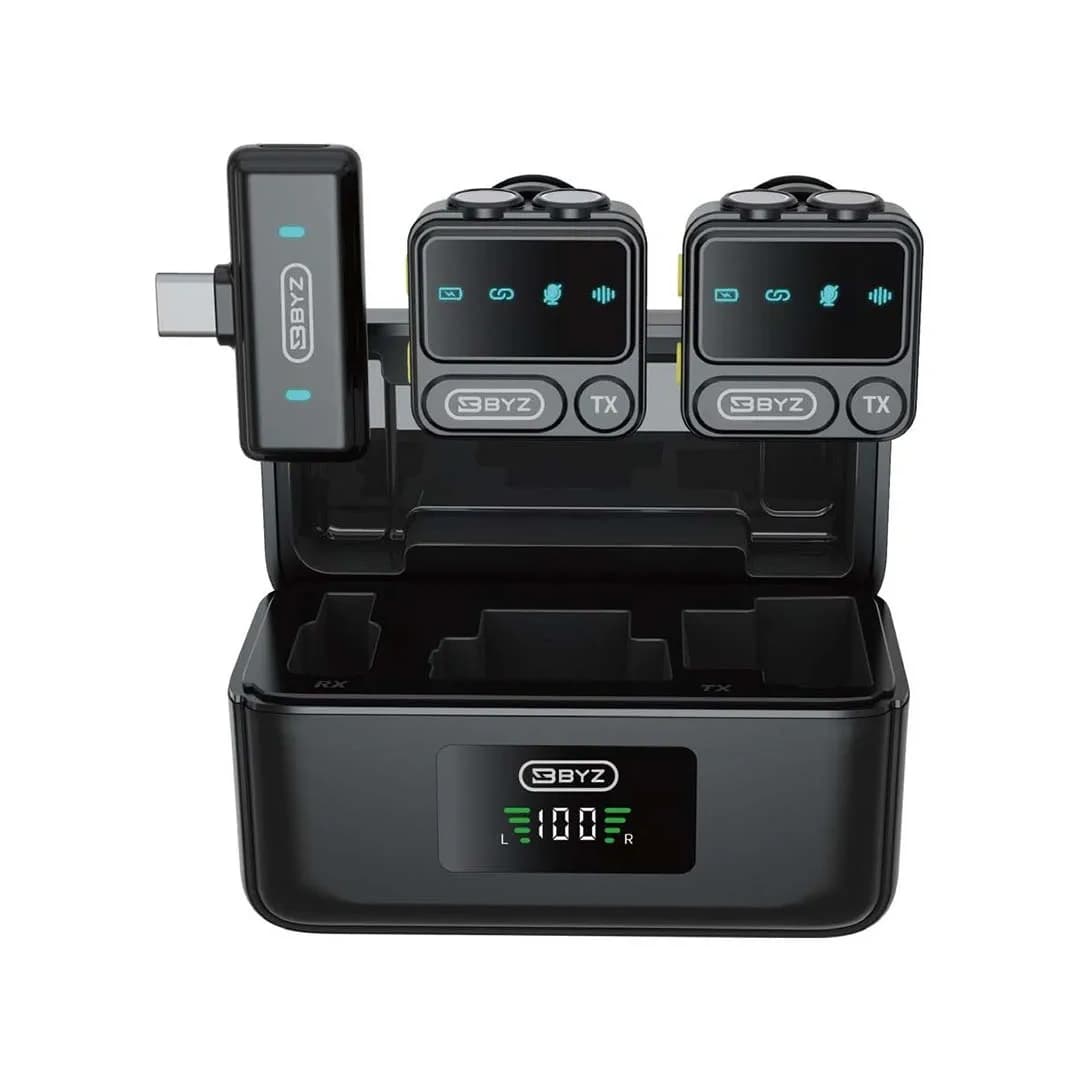 میکروفون یقهای بیسیم BYZ BL-F35 Dual Wireless Lavalier Type-C