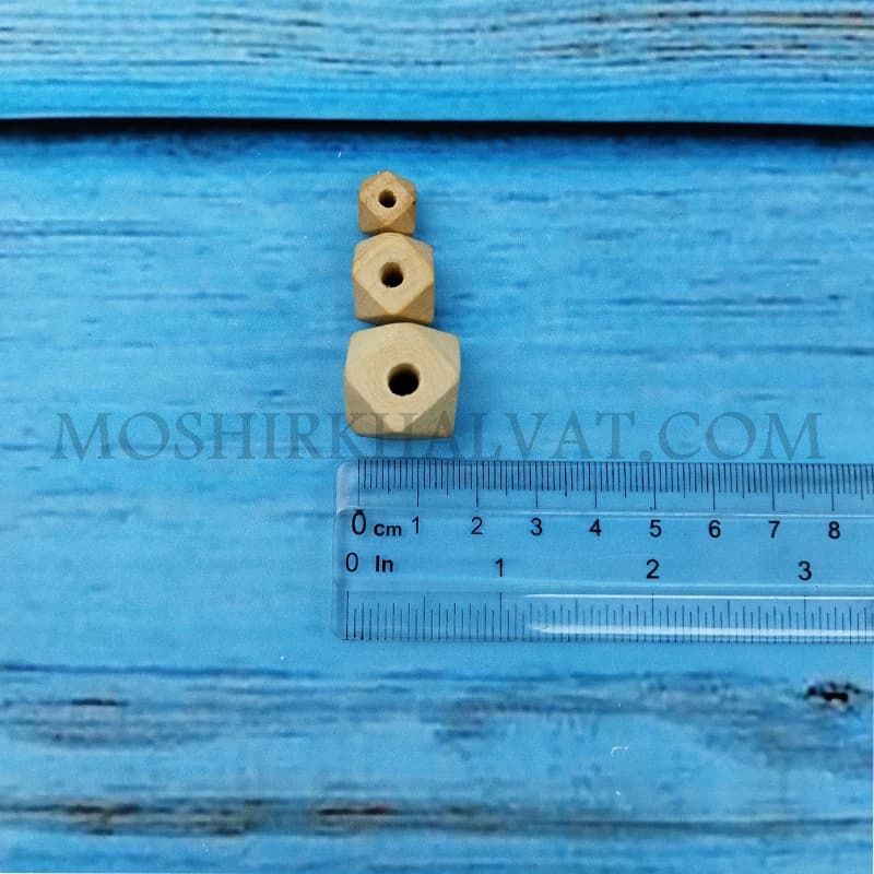 مهره چوبی چندوجهی خام — تصویر ۶