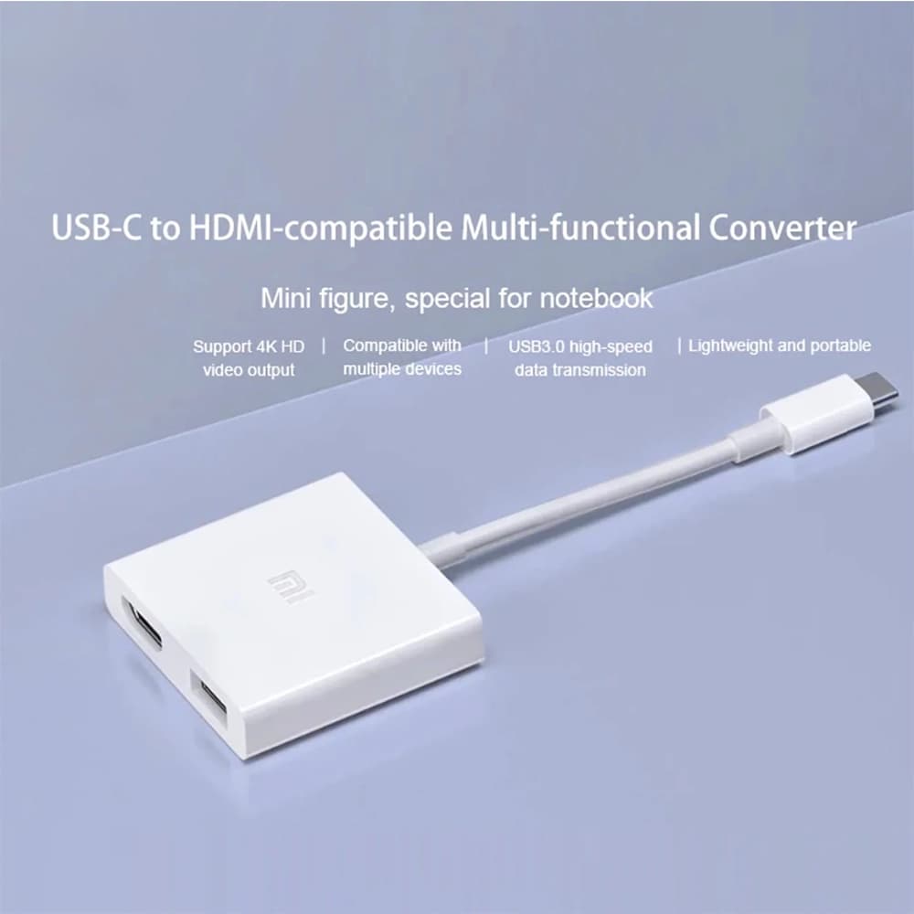 کابل تبدیل شیائومی مدل MI USB Type-c To HDMI Multifunction Adapter XMZJQCH2TM — تصویر ۲