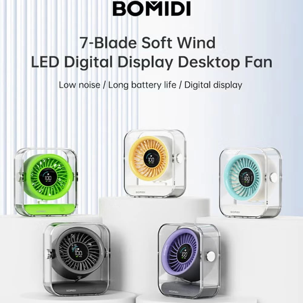 پنکه رومیزی شیائومی مدل Bomidi Portable 7-Blade Desktop Fan DF03 — تصویر ۷