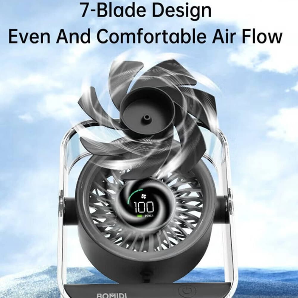 پنکه رومیزی شیائومی مدل Bomidi Portable 7-Blade Desktop Fan DF03 — تصویر ۶