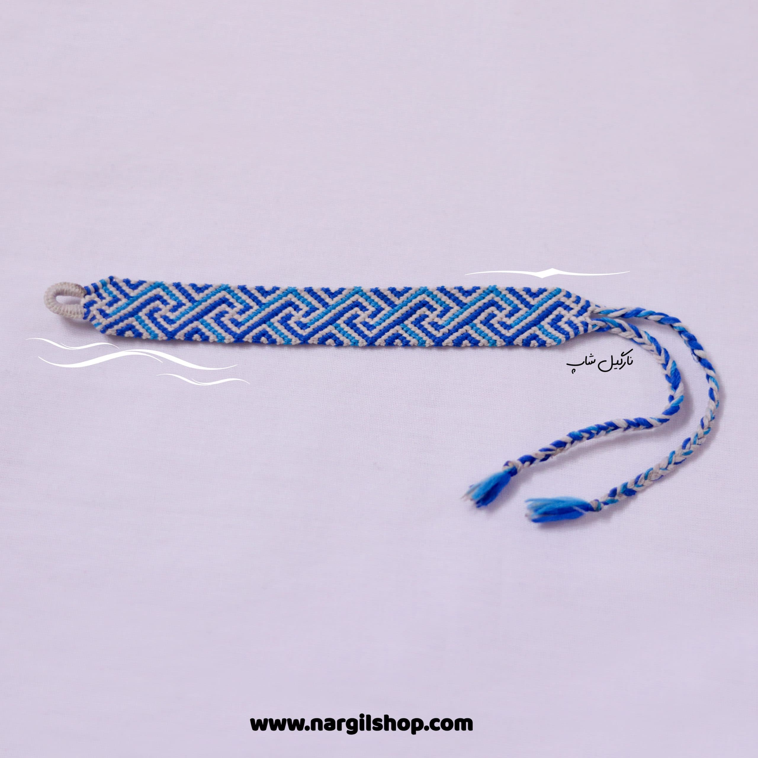 دستبند دوستی خط خطی دریا | friendship bracelet 04