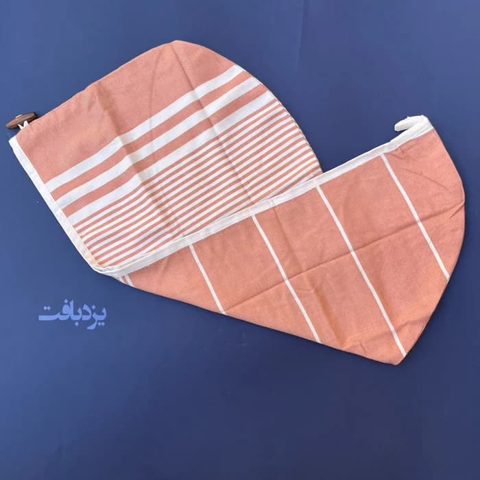 کلاه حمام هندی نخی ممتاز رنگ گلبهی — تصویر ۳