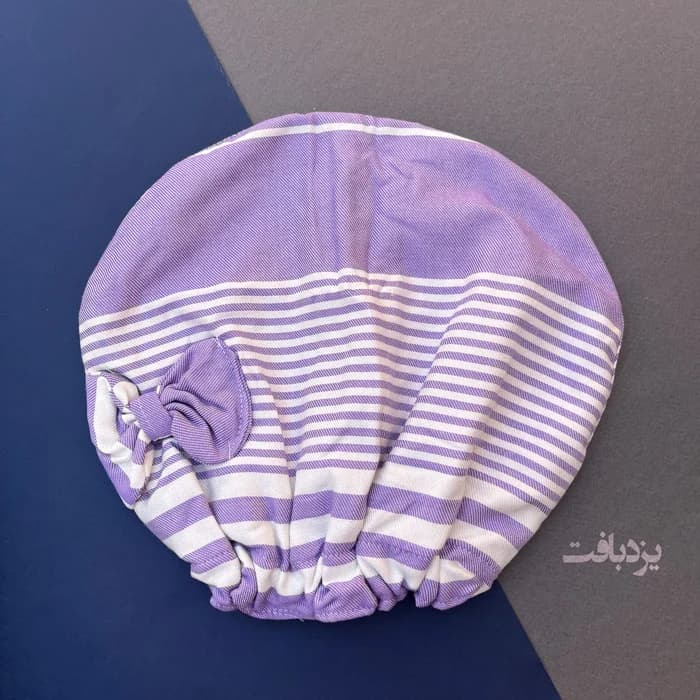 کلاه حمام نخی یزدی دو لایه کشی رنگ یاسی — تصویر ۲