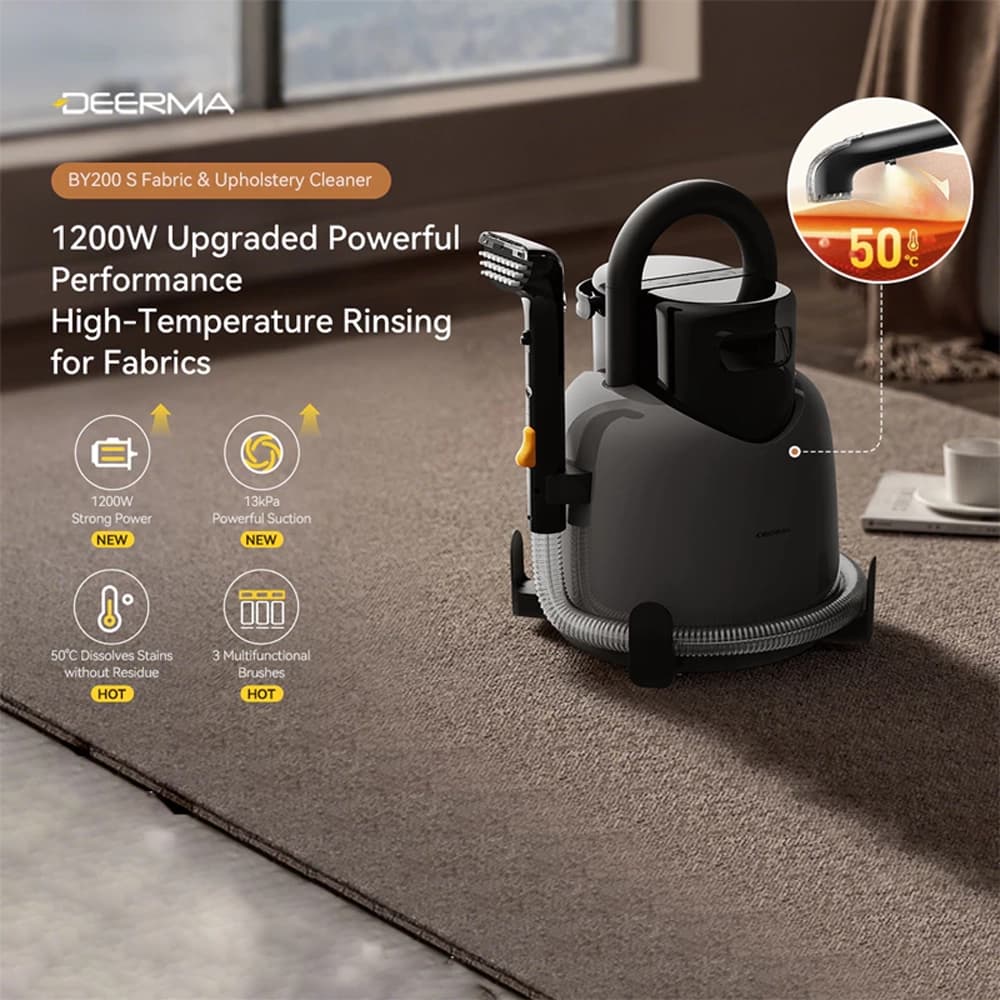 دستگاه چند منظوره شستشوی پارچه شیائومی مدل Deerma Fabric Cleaning Machine BY200S — تصویر ۲