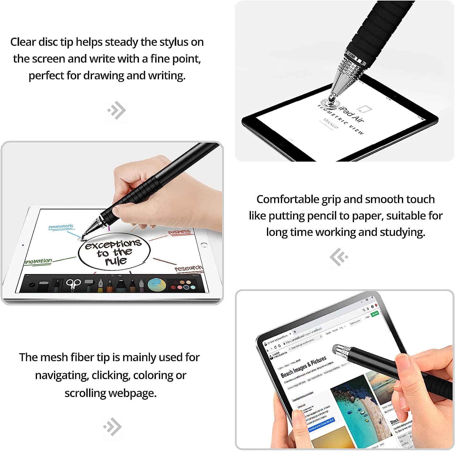 قلم لمسی Capacitive Stylus Pen (4 Pack), Universal Stylist Pens — تصویر ۲