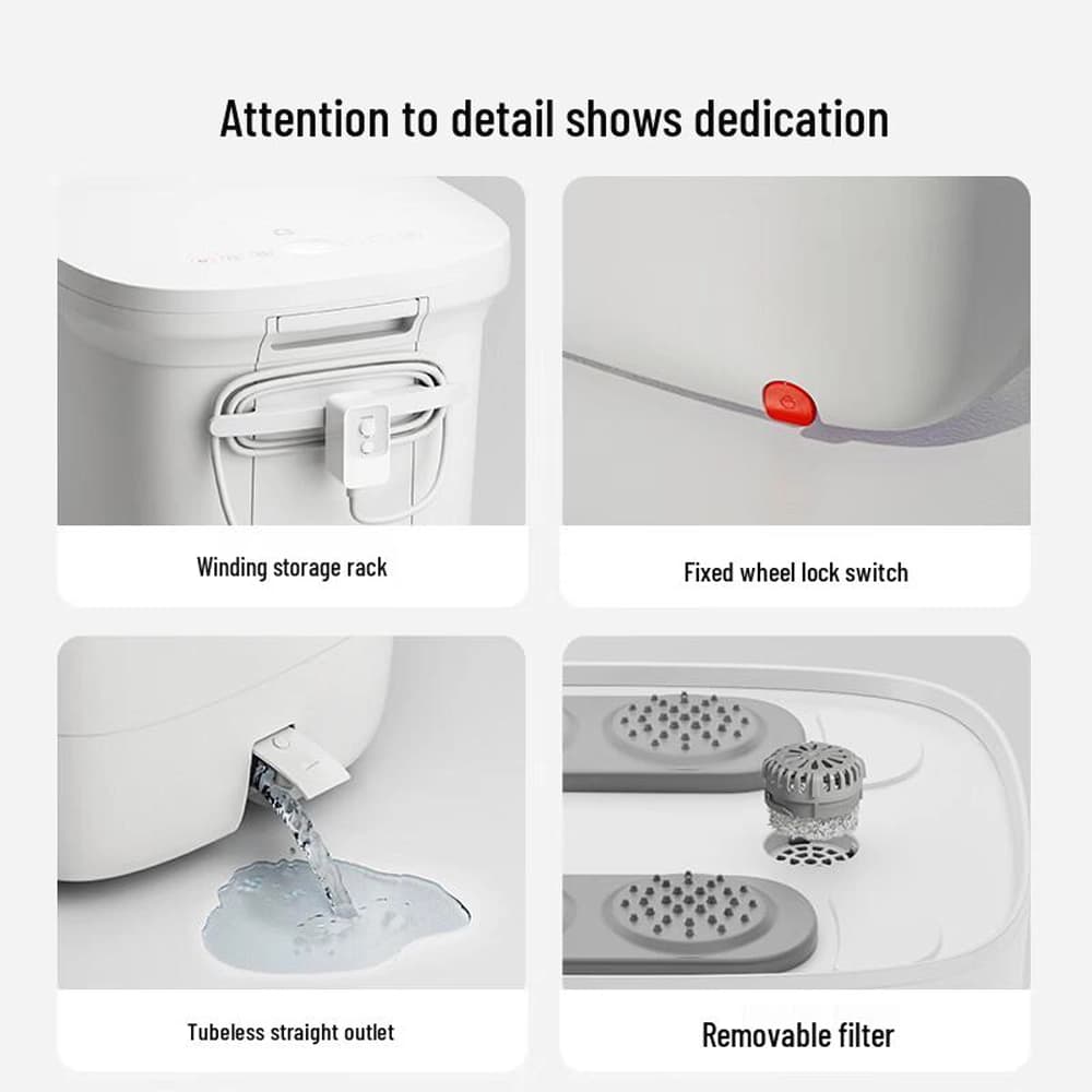 دستگاه شستشو و ماساژور هوشمند پا شیائومی مدل Mijia Home Electric Foot Massage Machine MJZYQ02XM — تصویر ۶