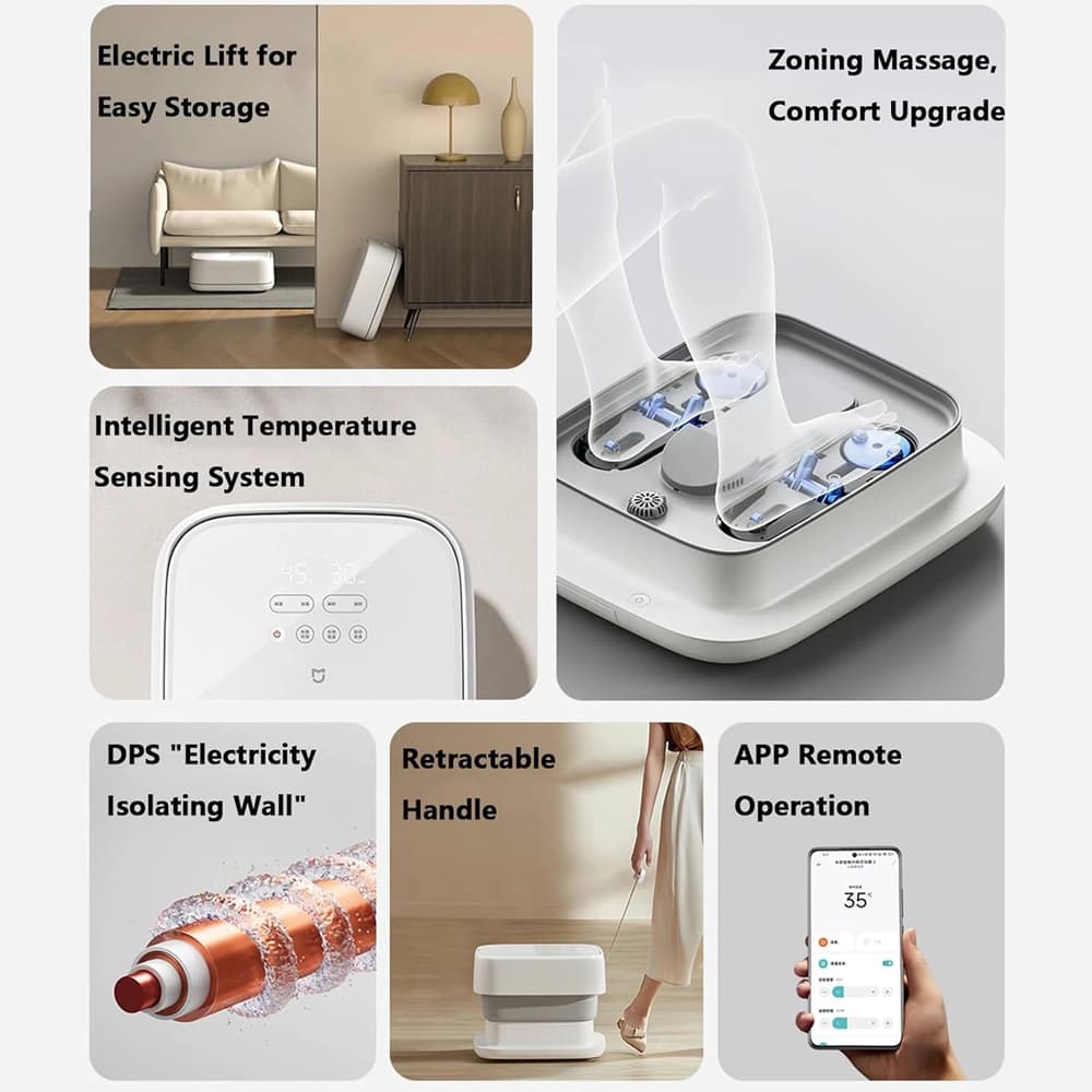 دستگاه شستشو و ماساژور هوشمند پا شیائومی مدل Mijia Smart Lift Foot Bath MIZ-Z1 — تصویر ۵