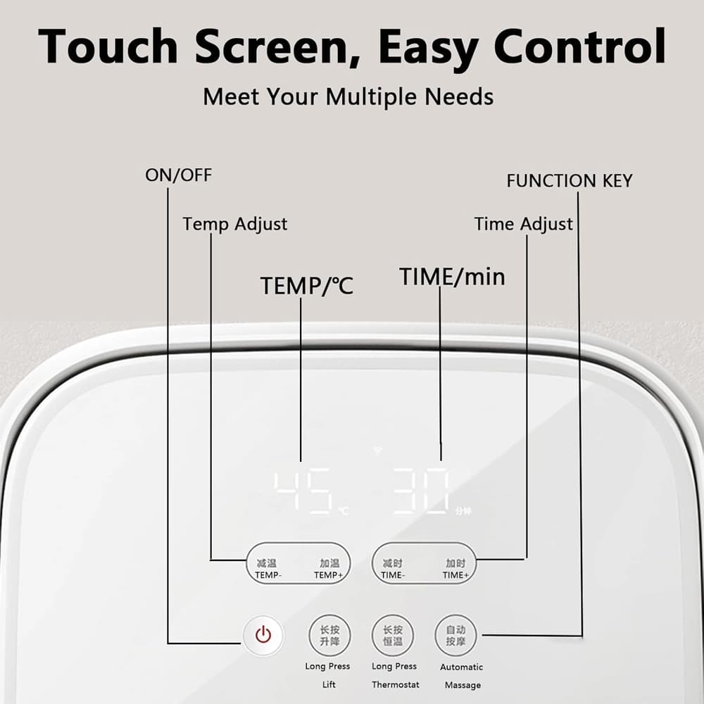 دستگاه شستشو و ماساژور هوشمند پا شیائومی مدل Mijia Smart Lift Foot Bath MIZ-Z1 — تصویر ۳