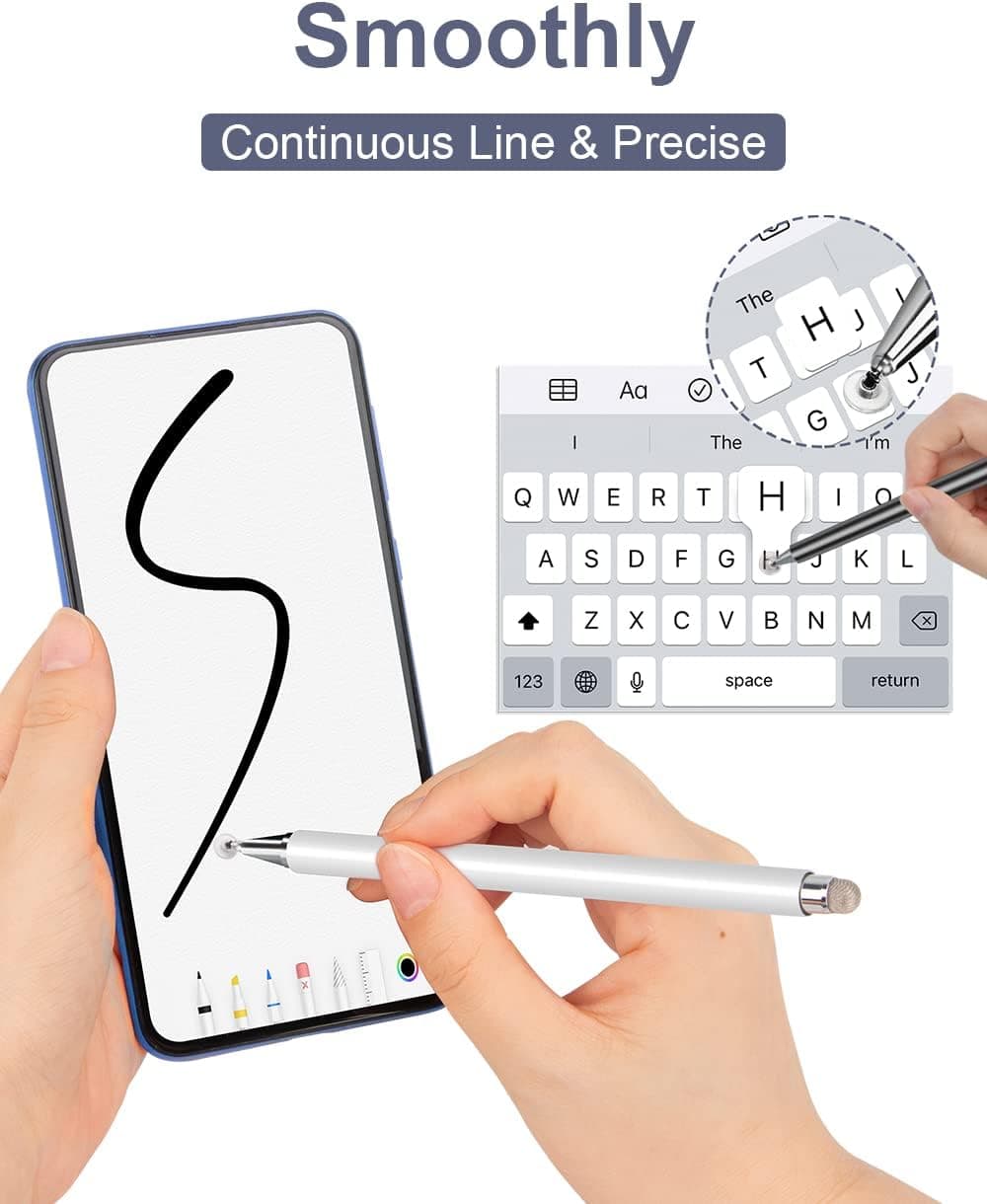 قلم لمسی Stylus Pen for iPad 2 Pack, LIBERRWAY 2 in 1 Disc Stylus Pens for Touch Screens — تصویر ۸