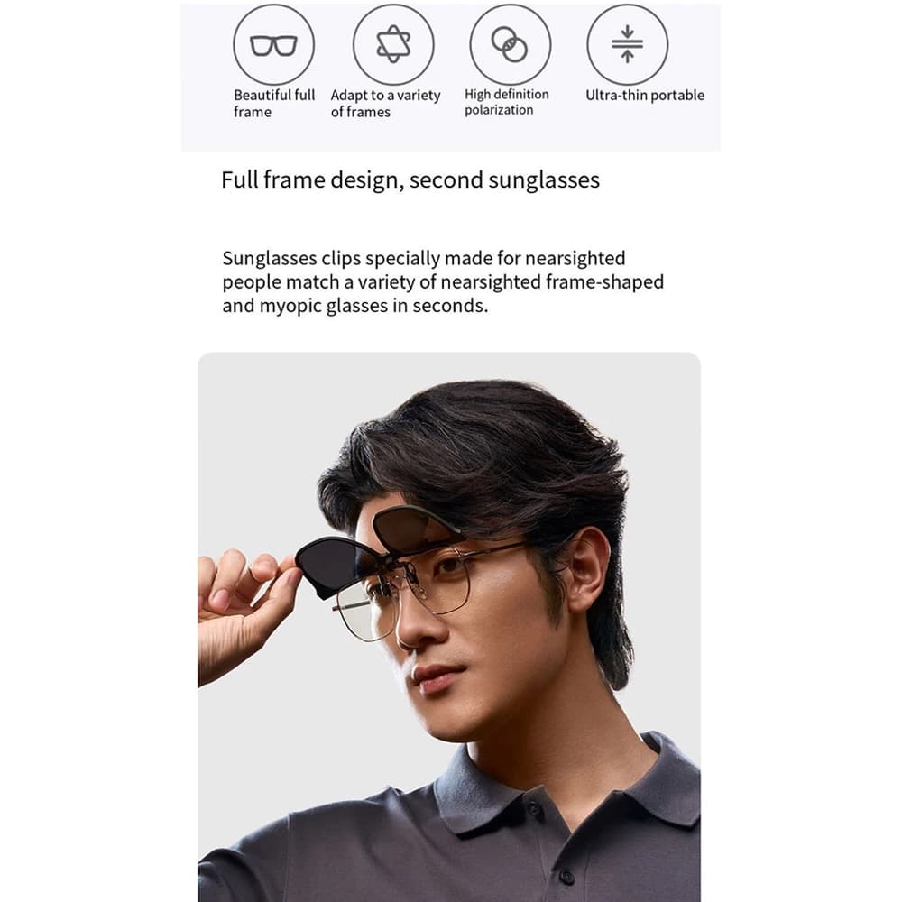 عينک آفتابی شيائومی مدل Mijia Polarized Clip On Sunglasses MJTA05LM — تصویر ۵