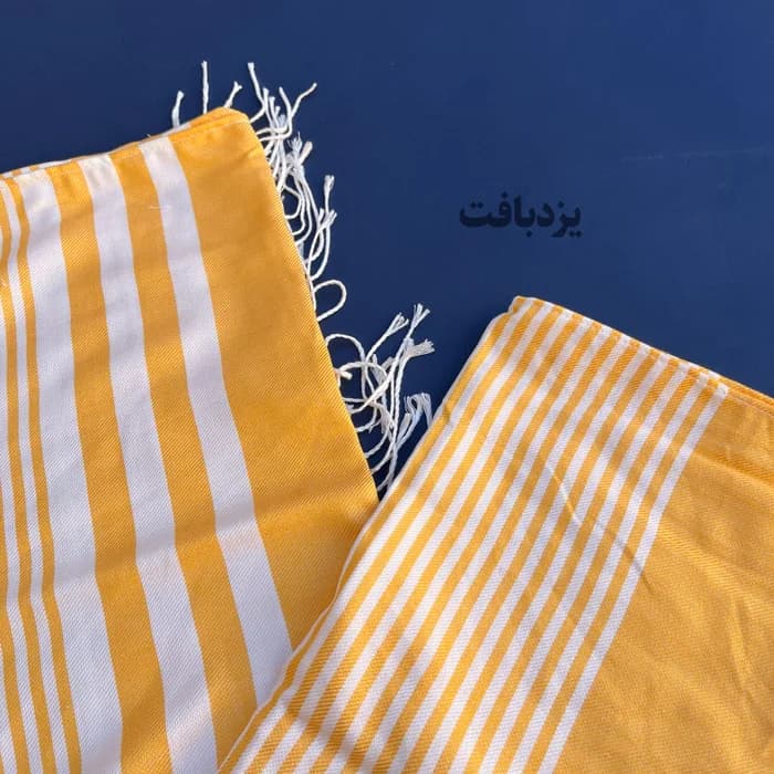 حوله استخری و مسافرتی نخی یزدی رنگ زرد — تصویر ۵
