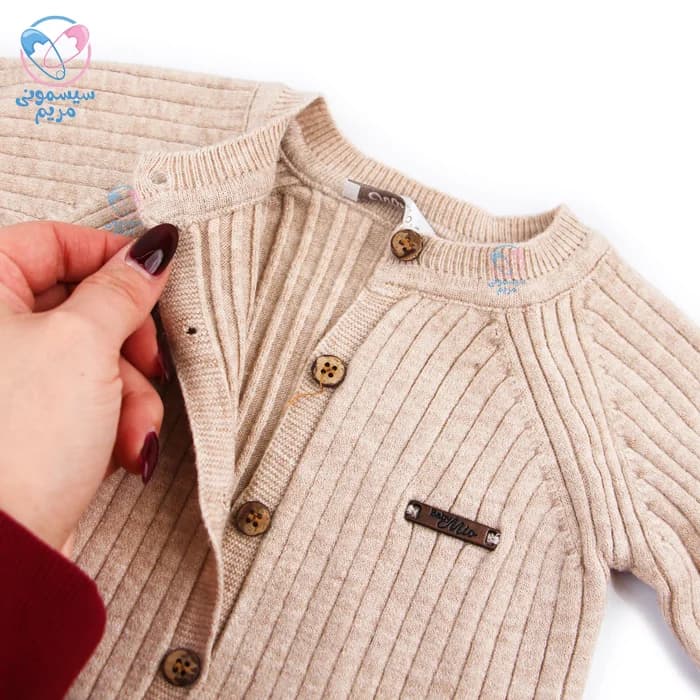 سرهمی بافت کبریتی و کلاه بیبی میو Baby Mio 4041 — تصویر ۲