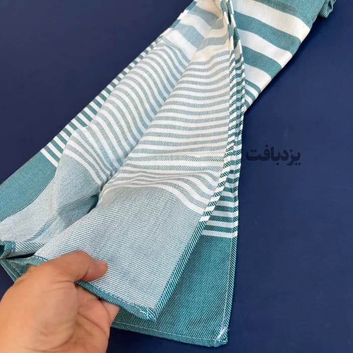 حوله باشگاهی نخی یزدی رنگ سبز کله غازی — تصویر ۳