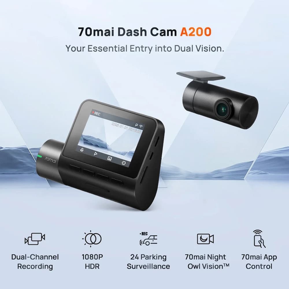 ست دوربين عقب و جلو ماشين شیائومی مدل 70mai Dash Cam Set A200 — تصویر ۲