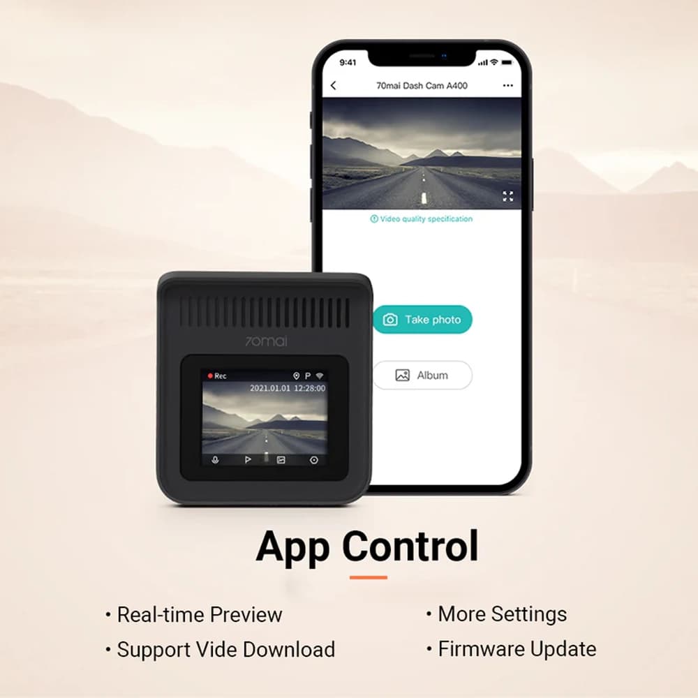 ست دوربين عقب و جلو ماشين شیائومی مدل 70mai Dash Cam Set A400 — تصویر ۷