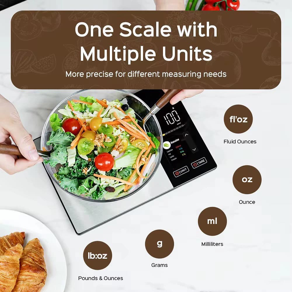 ترازو هوشمند آشپزخانه تاک تیک مدل Taktik Smart Food Scale — تصویر ۷