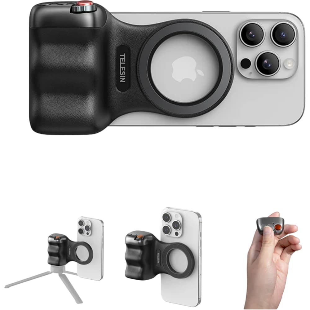 دسته شاتر مغناطیسی تلسین مدل Telesin Fun Shot Magnetic Grip2 TPMP001 — تصویر ۳