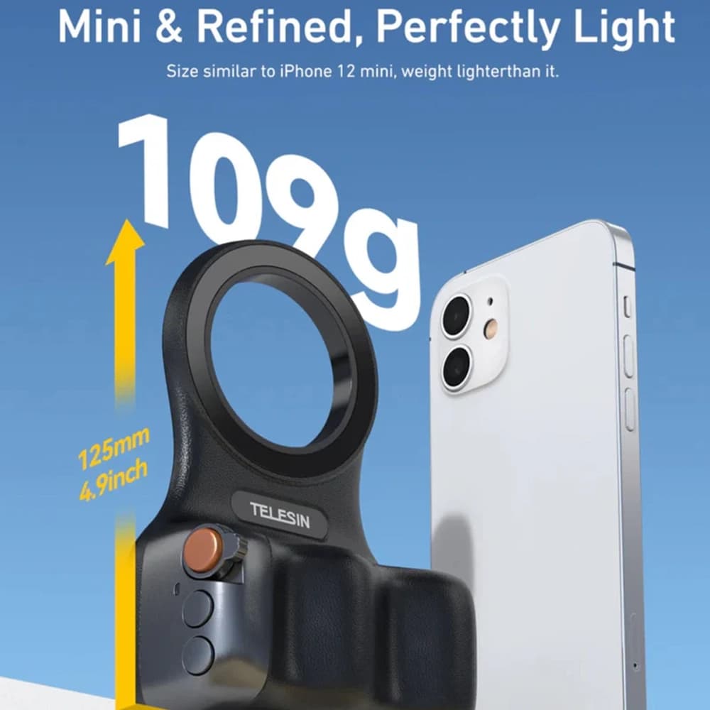 دسته شاتر مغناطیسی تلسین مدل Telesin Fun Shot Magnetic Grip2 TPMP001 — تصویر ۵